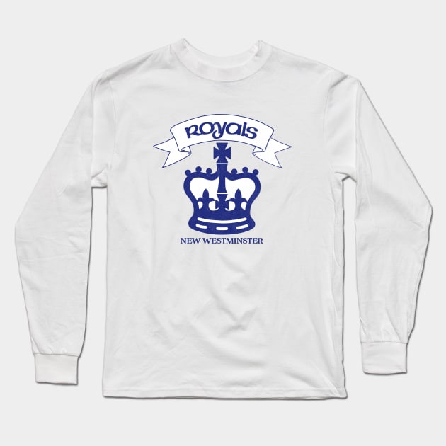 Defunct New Westminster Royals Hockey 1945 Long Sleeve T-Shirt by LocalZonly
